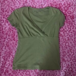 Green Empire Waist top